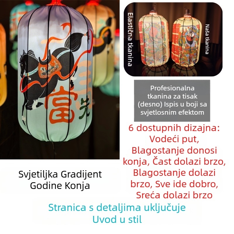 Vanjska vodootporna metalna lanterna s kineskim stilom i nacionalnim umjetničkim trendom, dekoracija za festivale i tržnice
