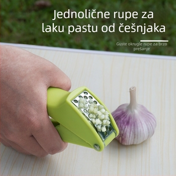 Ručna presa za češnjak od nehrđajućeg čelika, s oljuštivačem i mlincem za češnjak – za kućnu upotrebu