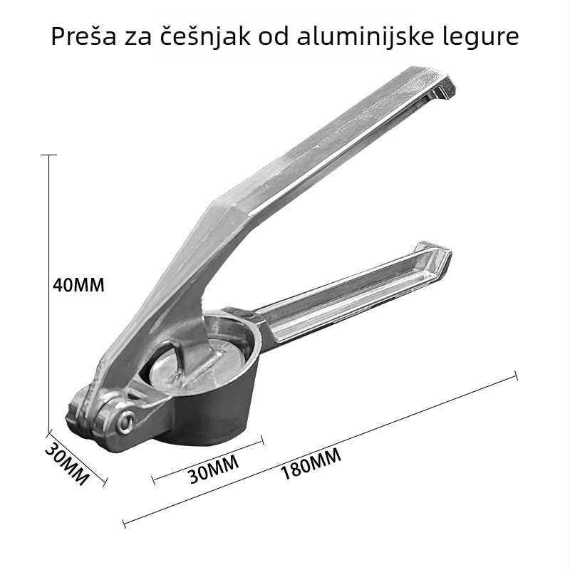 Ručna presica za češnjak i oluštivač, od aluminijske legure, kuhinski alat