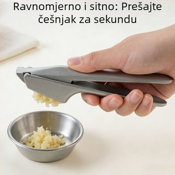Ručna presa za češnjak od aluminijske legure, višenamjenski alat za usitnjavanje češnjaka, kreativni klip za češnjak