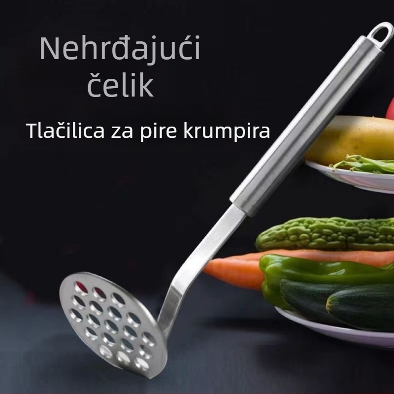 Nehrđajući čelični preser za pire krumpira – ručni kuhinjski alat za dječju prehranu