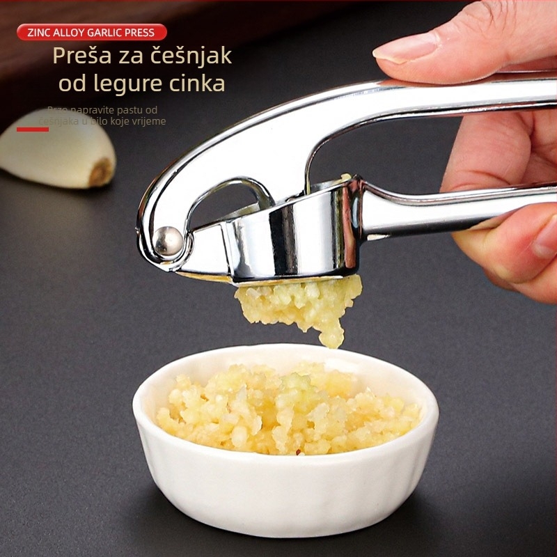 Deblja ručna presa za češnjak i mljeveni đumbir, višenamjenski kuhinjski alat od cinkove legure