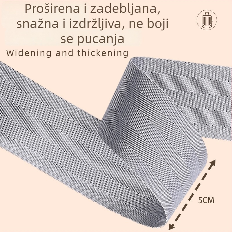 Pojas za prtljagu s križnim pričvršćivanjem i jačim učvršćenjem