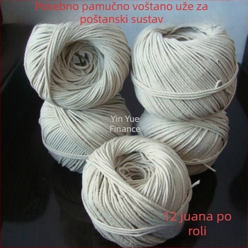 Voskano pamukovo užad, bijele boje, promjera 2 mm, duljina 210 m, nosivost 100 kg, namijenjeno za povezivanje i poštanske primjene