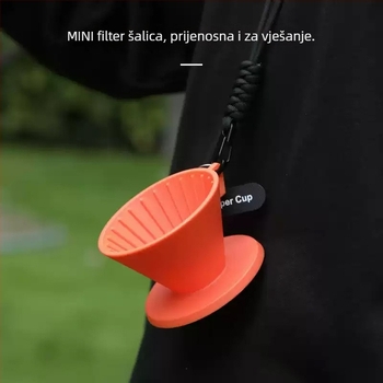 CAFEDE KONA Mini čaša za degustaciju kave s filtrom 3-u-1 – prenosna ručna šalica za pripremu kave