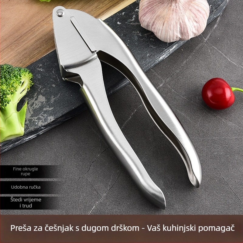 Nehrđajući čelični preša za češnjak, ručna zdrobijač češnjaka, kuhinjski dodatak