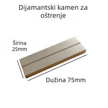 Hongda dijamantni kamen za oštrenje, pravokutnog oblika, dvostrani, granulacije 400/1000, za oštrenje kukica, igala i pinceta