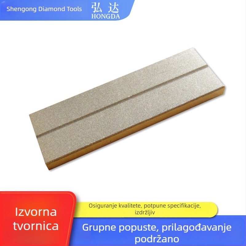 Hongda dijamantni kamen za oštrenje, pravokutnog oblika, dvostrani, granulacije 400/1000, za oštrenje kukica, igala i pinceta