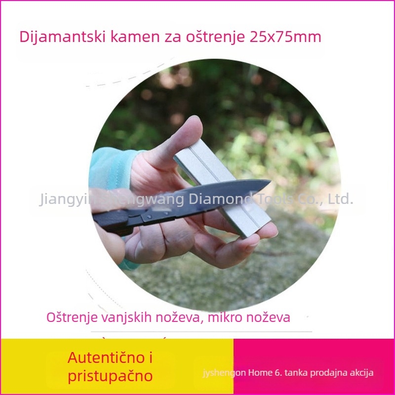 Hongda dijamantni kamen za oštrenje, pravokutnog oblika, dvostrani, granulacije 400/1000, za oštrenje kukica, igala i pinceta