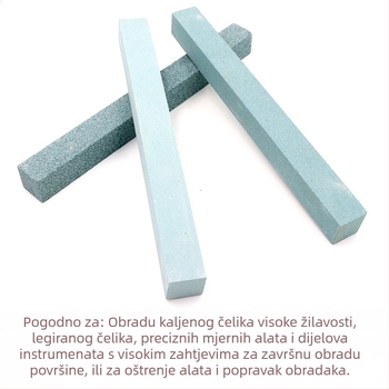 Oštri kamen za oštrenje i poliranje nefrita, jadita i jantar, zeleni silicijev karbid abraziv, uljni kamen, 200×20×20 mm