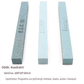 Oštri kamen za oštrenje i poliranje nefrita, jadita i jantar, zeleni silicijev karbid abraziv, uljni kamen, 200×20×20 mm