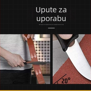 Kožna krpa za brušenje britve s metalnim prstenom, brusna krpa, kamen za brušenje i četverokutni kopč