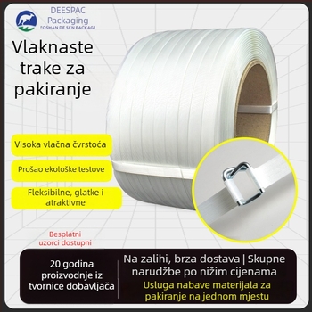 Fleksibilne poliesterske trake za pakiranje, teški teret, bijela boja