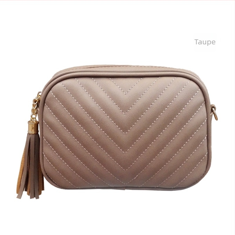 Ženska crossbody torba s lancem, izvezenim resicama, PU materijal, mali kvadratni oblik