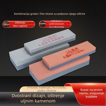 Jiupoly dvostrani kuhinjski kamen za naoštravanje s smeđim korundom