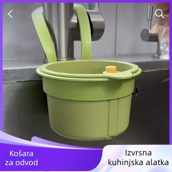 Viseći koš za sudoperu, separacija ostataka hrane, pranje i ocjeđivanje voća