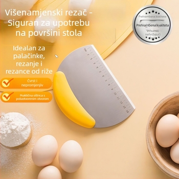Alat za tijesto od nehrđajućeg čelika s mjernom skalom, daska za tijesto