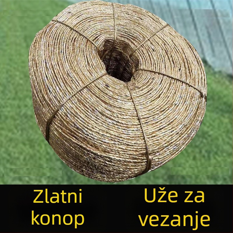 Zlatno poliesterno uže za kompresiju otpada papira, stakleničku laminaciju, tešku vezu, uže na roli