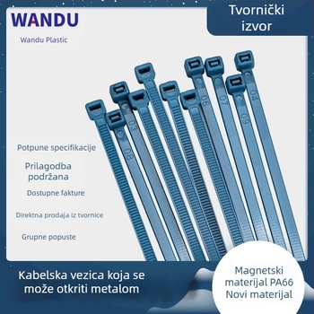 PA66 metalno detektibilna traka za farmaceutsku i prehrambenu industriju, magnetska samozatezna traka