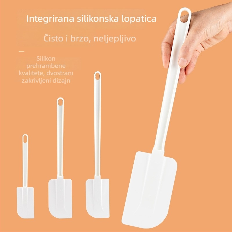 Debela velika špatula za pečenje od PP-silikon-plastičnog materijala, prehrambena kvaliteta – kuhinjski set alata