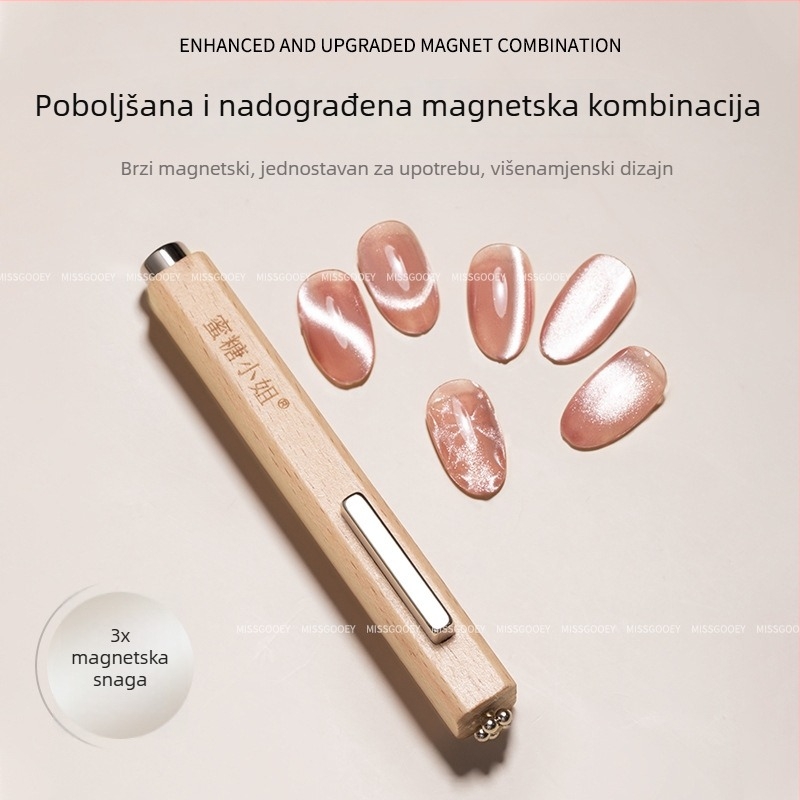 Veliki cilindrični magnet za nokte za gel s efektom mačjih očiju, sna magnetski alat za profesionalnu manikuru