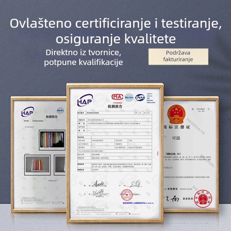Jednokratna zakrivljena slamka, pojedinačno pakirana, kratka oštra vrh, tanka i fleksibilna U-oblik slamke za dječje jogurt napitke