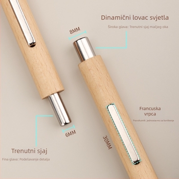 Troje u jedan alat za manikuru s magnetskom drvenom ručkom Cat Eye gel lakom