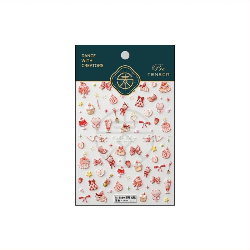 TS-3810 Strawberry Muffin ultra-tanke samoljepljive naljepnice za nokte, s matnim stražnjim ljepilom