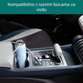 Automobilska slamka s gravitacijskom kuglom i produženim silikonskim cijevima prehrambene kvalitete za sigurno ispijanje tijekom vožnje