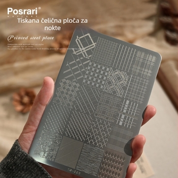Tensor elegantna retro čipkasta pločica za otiskivanje noktiju s mašnicom, srcem i ružom