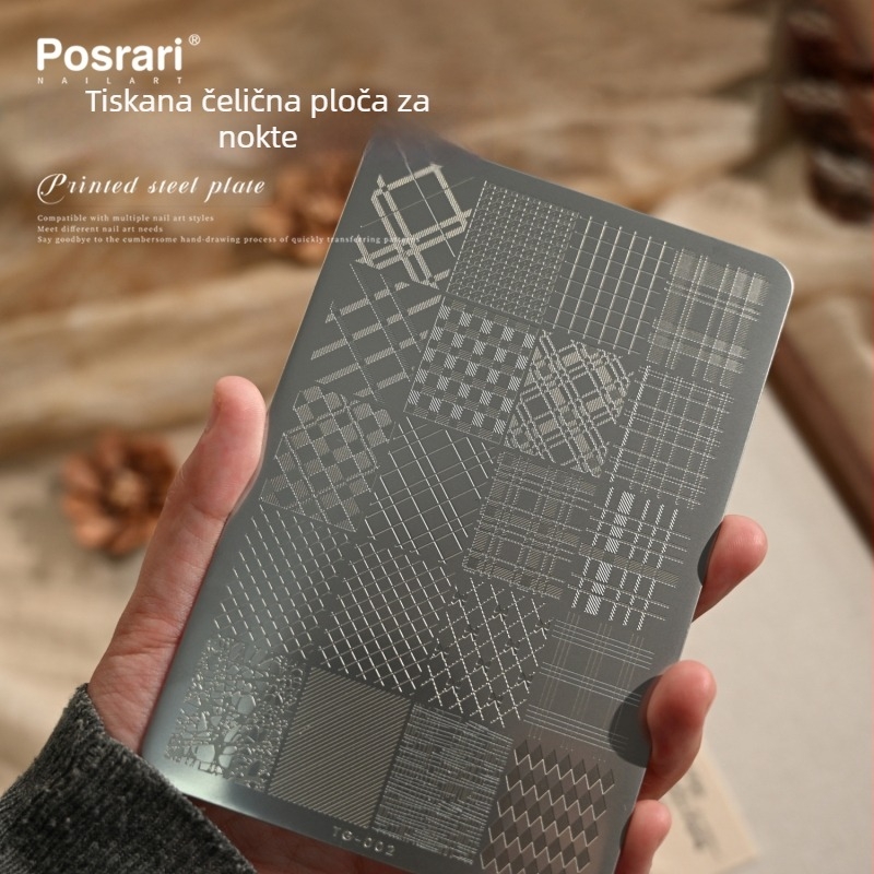Tensor elegantna retro čipkasta pločica za otiskivanje noktiju s mašnicom, srcem i ružom