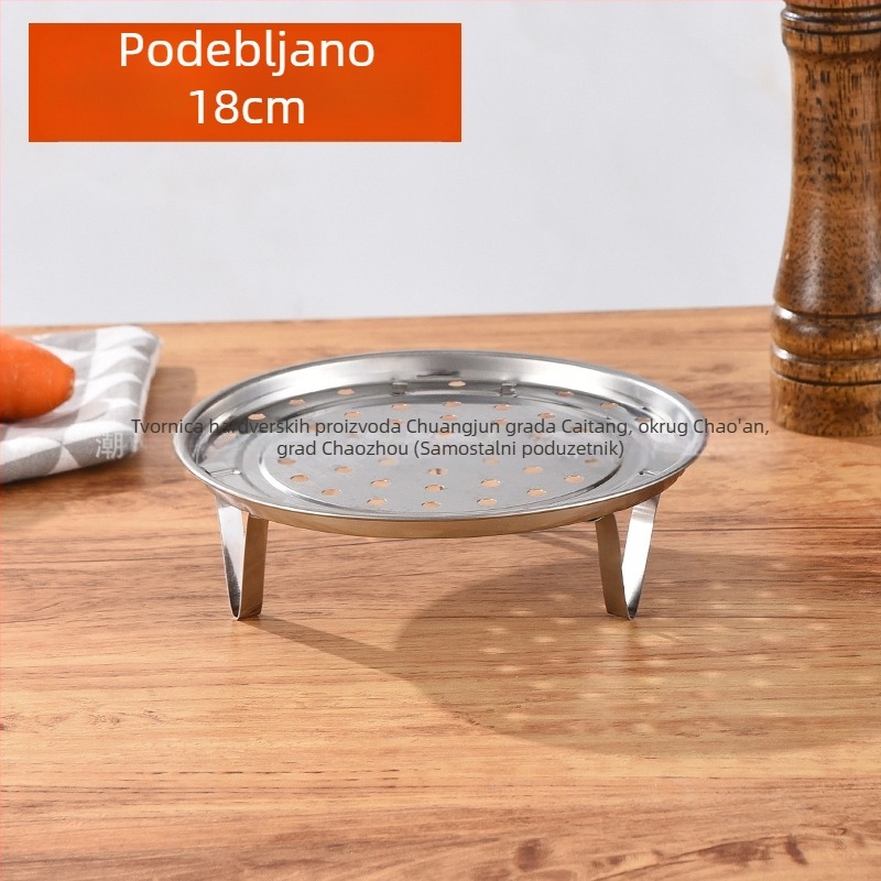 Stalak za parenje od nehrđajućeg čelika s visokim nogama, odvojiv, za kućnu upotrebu, debeli pladanj za kuhanje u woku