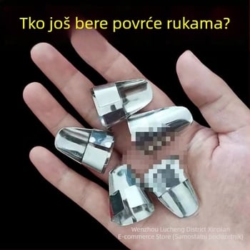 Nehrđajući čelični zaštitnik prsta s nožem za palac — zaštita za rezanje povrća i guljenje češnjaka