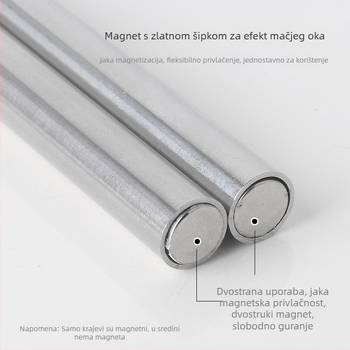 Magnet za nokte – Veliki dvostrani magnet za gel s efektom cat-eye, debeli, višestruka namjena