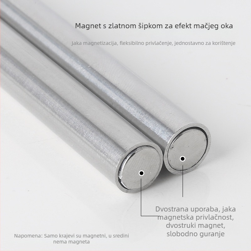 Magnet za nokte – Veliki dvostrani magnet za gel s efektom cat-eye, debeli, višestruka namjena