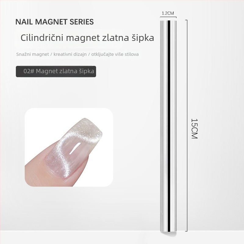 Magnet za nokte – Veliki dvostrani magnet za gel s efektom cat-eye, debeli, višestruka namjena