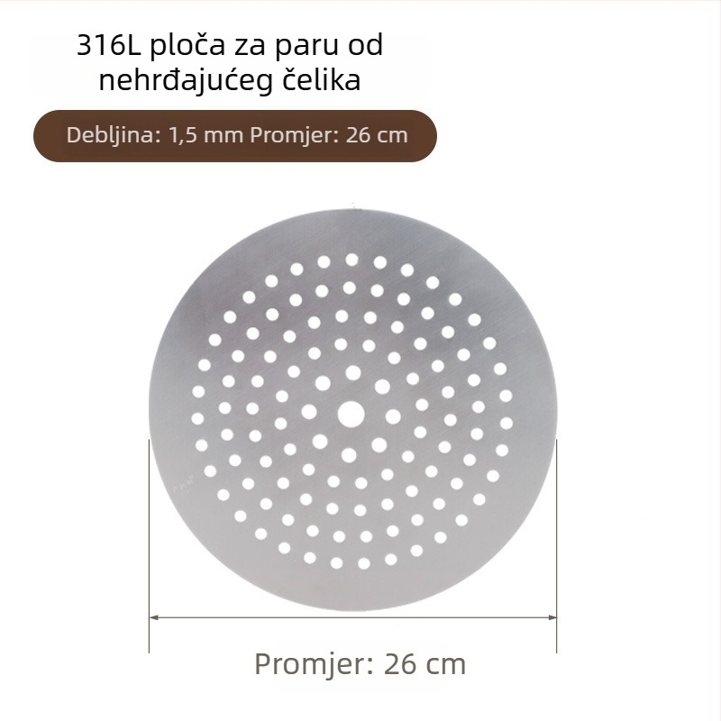 Okrugla rešetka za parenje iz 316L nehrđajućeg čelika za kućnu upotrebu