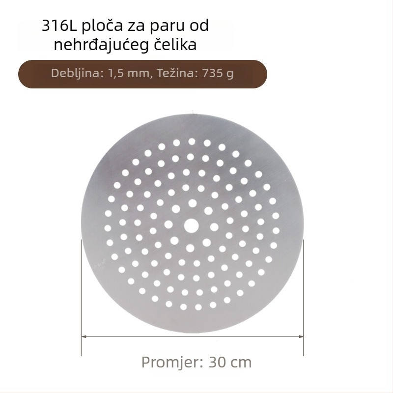 Okrugla rešetka za parenje iz 316L nehrđajućeg čelika za kućnu upotrebu