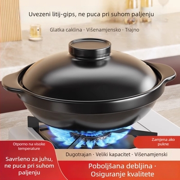 Mala glinena posuda za kuhanje, pogodna za plinski štednjak, posebno za rižu u glinenom loncu, otporna na visoke temperature, ne pukne, posuda za juhu, pogodna i za komercijalnu upotrebu