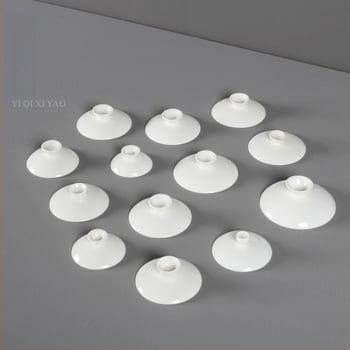 Bijeli porcelanski poklopac za gaiwan, dodatak za čaj