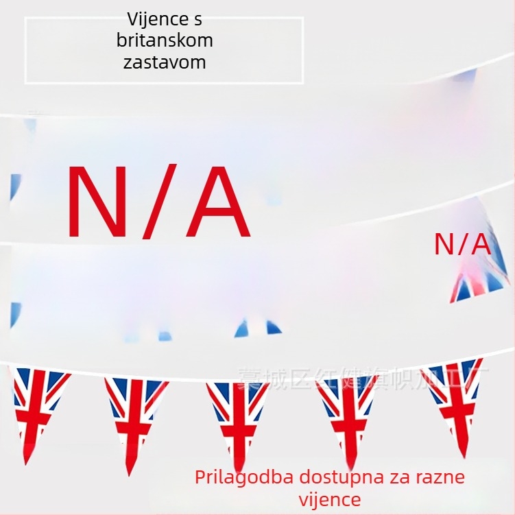Union Jack zastavica – trokutaste zastavice za bar i božićnu dekoraciju