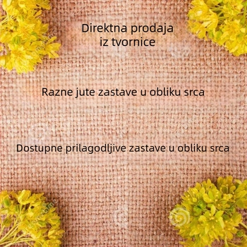 Lanene srcolike zastavice za božićnu, vjenčanu i zabavnu dekoraciju