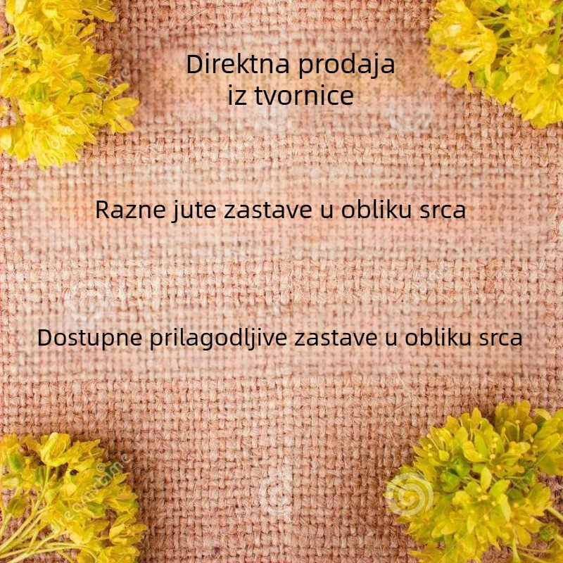 Lanene srcolike zastavice za božićnu, vjenčanu i zabavnu dekoraciju