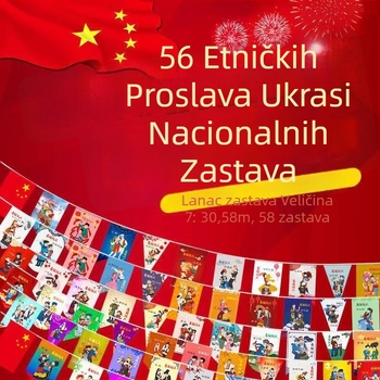 Set dekorativnih zastava za praznike – 56 etničkih zastava (male nacionalne zastave) za otvaranje trgovina i ulične dekoracije