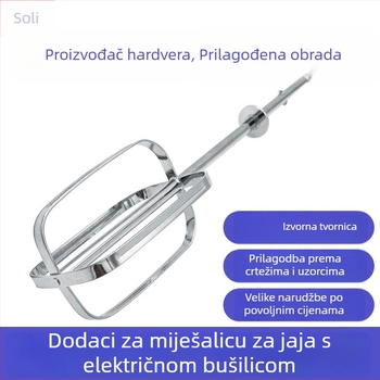 R-glava s ravnim vrhom, štapić za miješanje jaja, željezni dijelovi s kromom, hardverski dodaci
