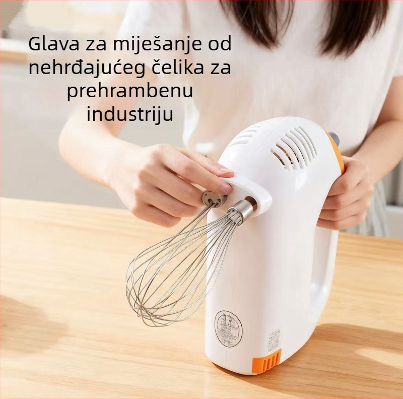 Ručni električni mikser visokih performansi za kućnu upotrebu — miješanje jaja, zamijesi tijesto i šlag.