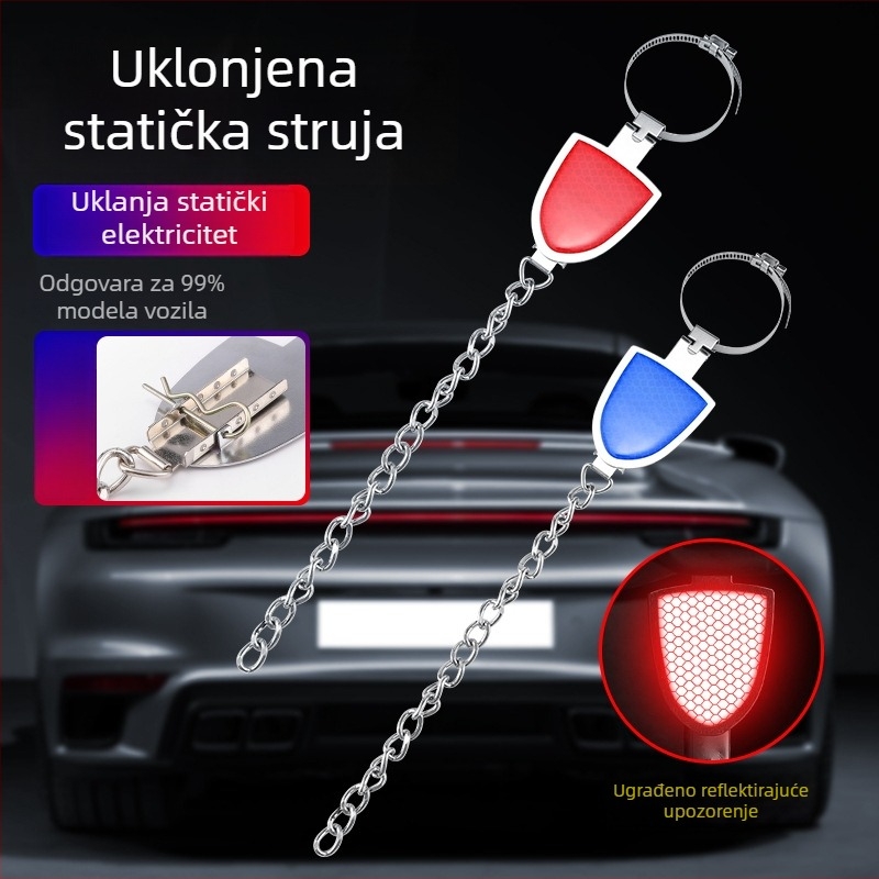 Automobilski eliminator statičkog elektriciteta, prilagodljivi metalni reflektirajući elektrostatni pojas, visi anti-staticki