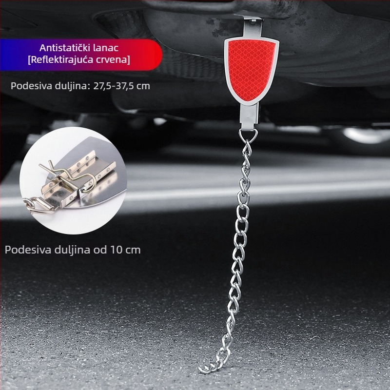 Automobilski eliminator statičkog elektriciteta, prilagodljivi metalni reflektirajući elektrostatni pojas, visi anti-staticki