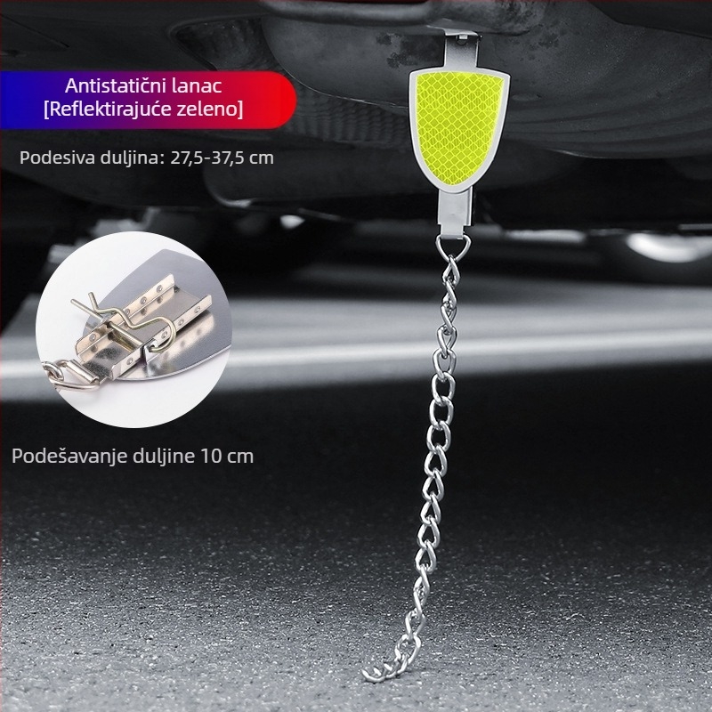Automobilski eliminator statičkog elektriciteta, prilagodljivi metalni reflektirajući elektrostatni pojas, visi anti-staticki