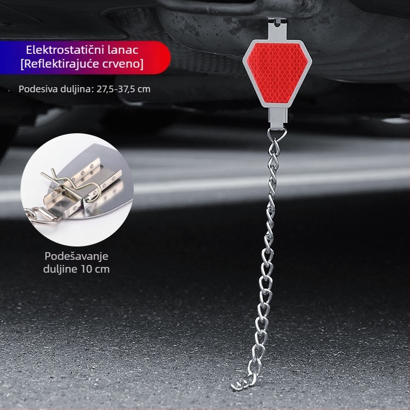 Automobilski eliminator statičkog elektriciteta, prilagodljivi metalni reflektirajući elektrostatni pojas, visi anti-staticki